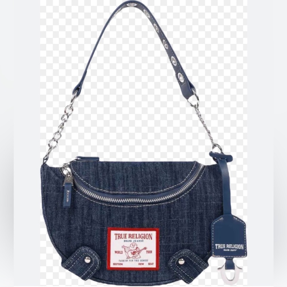 True Religion Small Hobo Denim Shoulder Bag